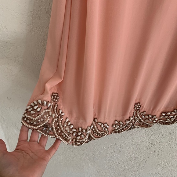 Blush pink beaded Forever 21 dress - Picture 3 of 6